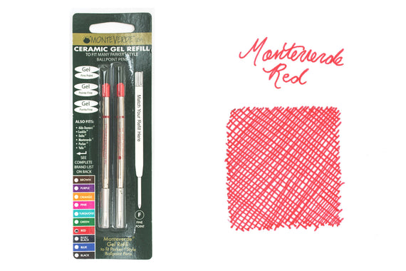 Monteverde P42 Rollerball Refills - Red, 2-Pack