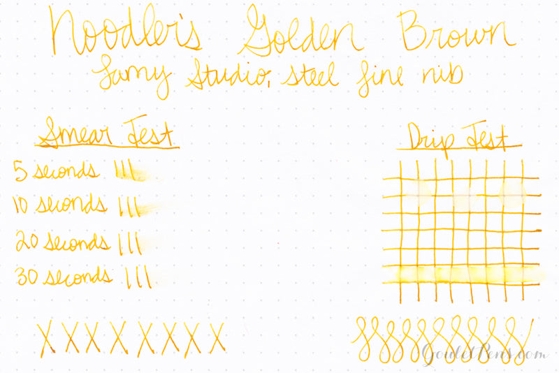 Noodler's Golden Brown - Ink Sample