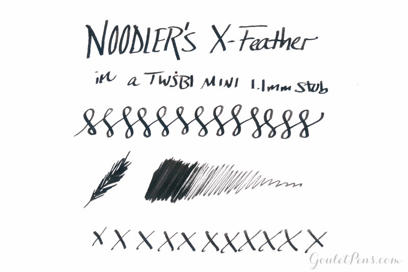 Noodler's X-Feather Black - Ink Sample