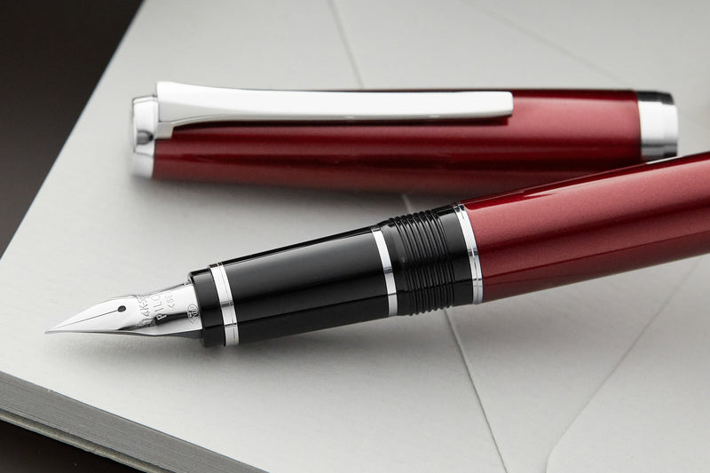 Pilot Metal Falcon Fountain Pen - Burgundy