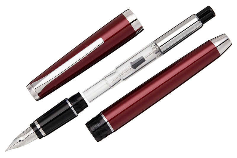 Pilot Metal Falcon Fountain Pen - Burgundy