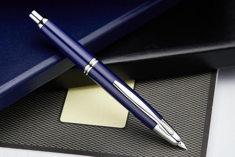 Pilot Vanishing Point Fountain Pen - Blue/Rhodium