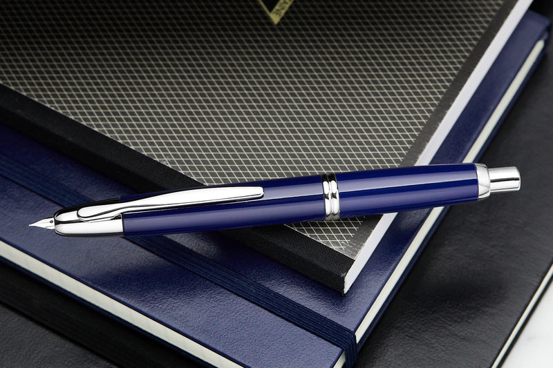 Pilot Vanishing Point Fountain Pen - Blue/Rhodium