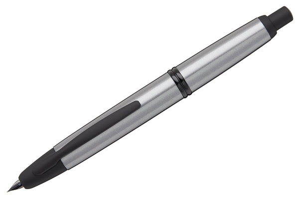 Pilot Vanishing Point White / Black Matte Fountain Pen, Stub