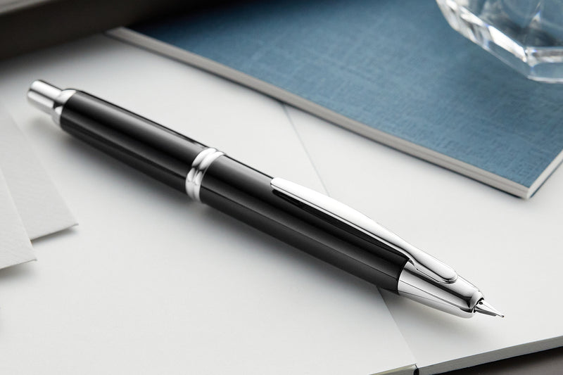 Pilot Vanishing Point Fountain Pen - Black/Rhodium