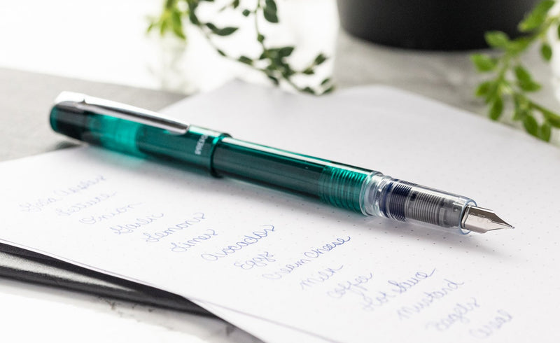 Platinum Prefounte Fountain Pen - Dark Emerald