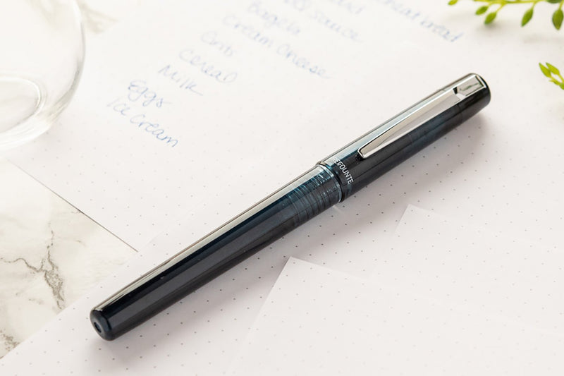 Platinum Prefounte Fountain Pen - Graphite Blue