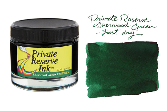 Private Reserve Sherwood Green Fast Dry - 60ml Bottled Ink