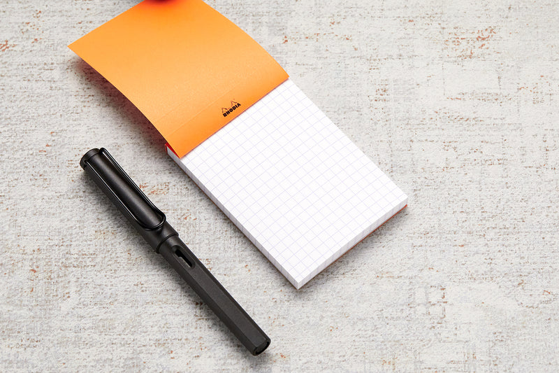 Rhodia No. 11 A7 Notepad - Orange, Graph