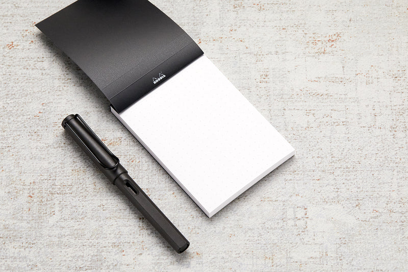 Rhodia No. 12 Small Notepad - Black, Dot Grid