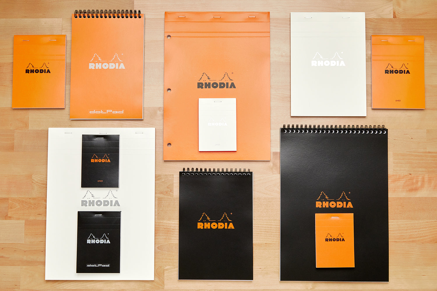 Rhodia #12 Premium Notepad - Plain, 9 x 12cm, Black - Paperpoint