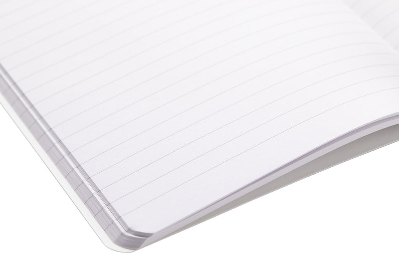 Rhodia Classic Side Staplebound A5 Notebook - Ice White, Lined