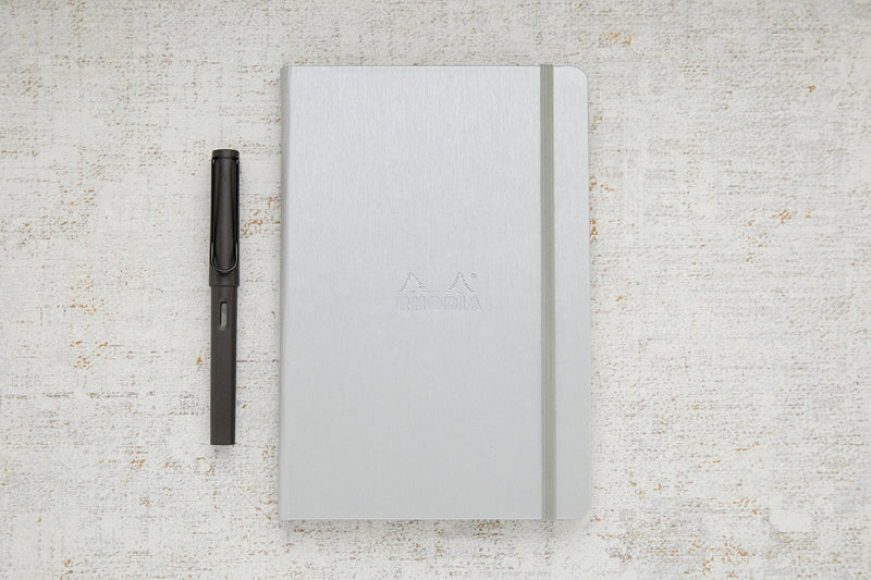 Rhodia A5 Webnotebook - Silver, Lined