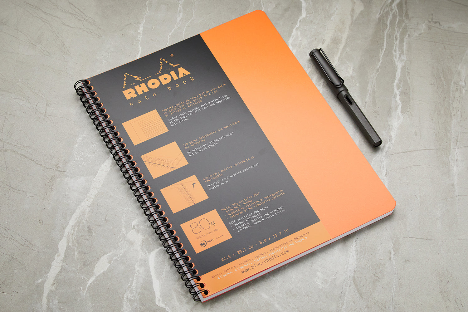 Rhodia No. 16 Top Wirebound A5 Notepad - Orange, Lined - The Goulet Pen  Company