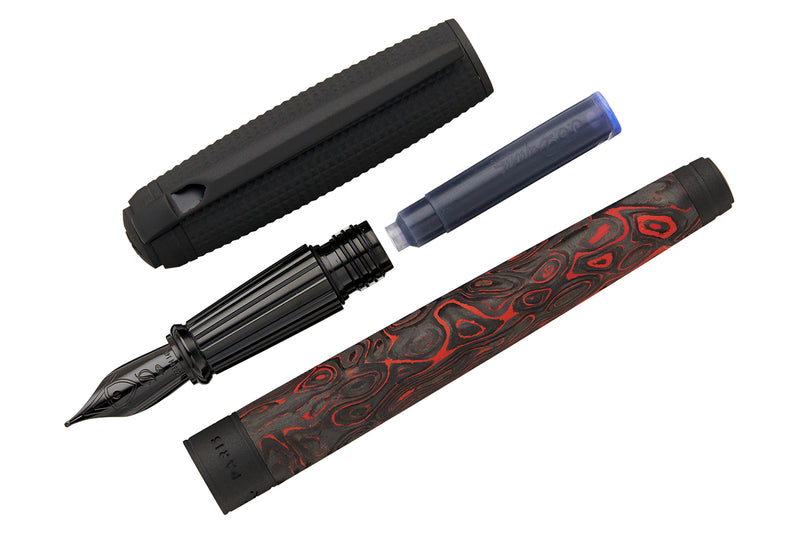 S.T. Dupont Line D Large Carbon Fountain Pen - Fiery Lava