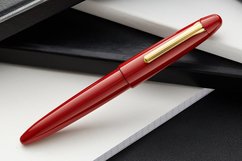 Sailor 1911 King of Pens Color Urushi Ebonite Fountain Pen - Cherry Red