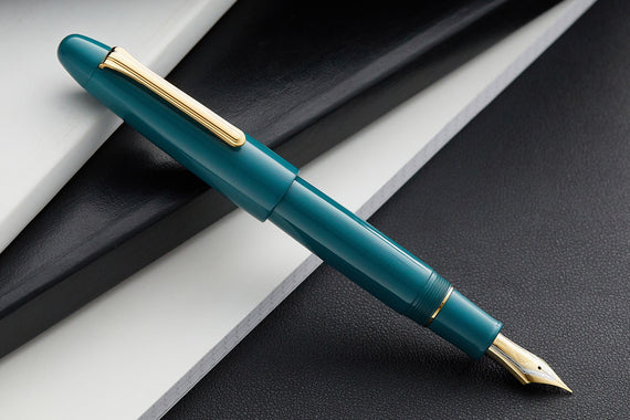 Sailor 1911 King of Pens Color Urushi Ebonite Fountain Pen - Teal Blue