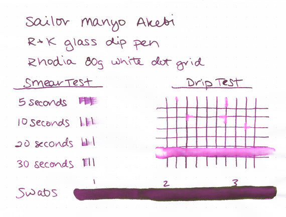 Sailor Manyo Akebi fountain pen ink