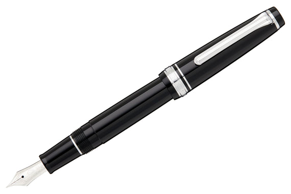 Sailor Pro Gear Slim Fountain Pen - Black/Silver