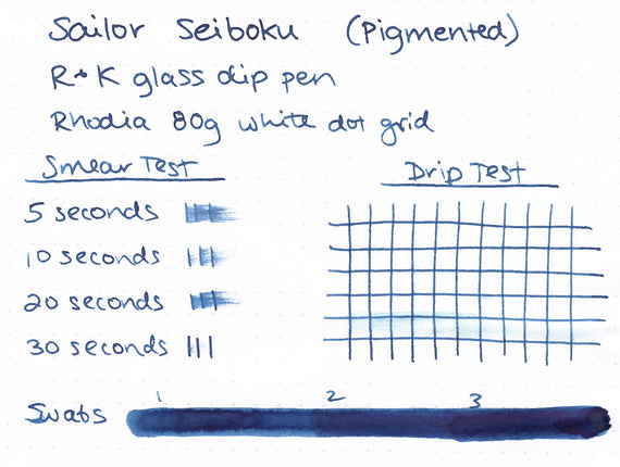 Sailor Seiboku Pigmented Blue Black fountain pen ink