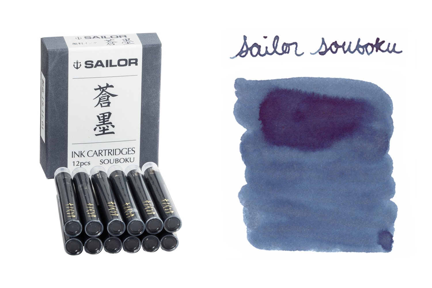 Sailor Souboku Pigmented Deep Blue - Fountain Pen Ink Cartridges - The  Goulet Pen Company