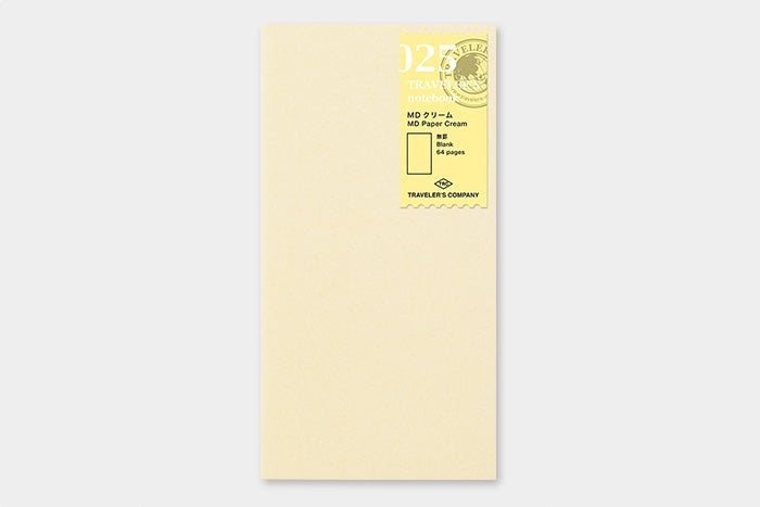 Traveler's Notebook Regular Refill 025 - Blank, Cream Paper