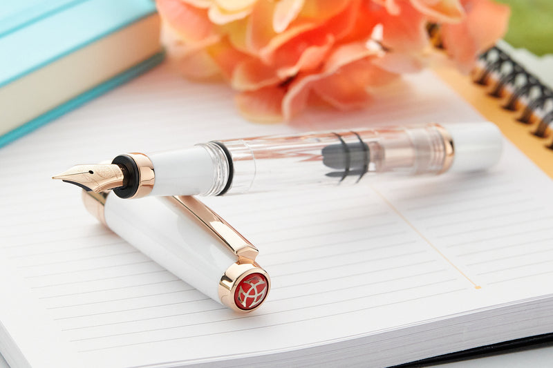 TWSBI Diamond 580 Fountain Pen - White RoseGold II