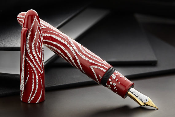 Taccia Miyabi Empress Fossils in the Sky Fountain Pen - Rosewood (Limited Edition)