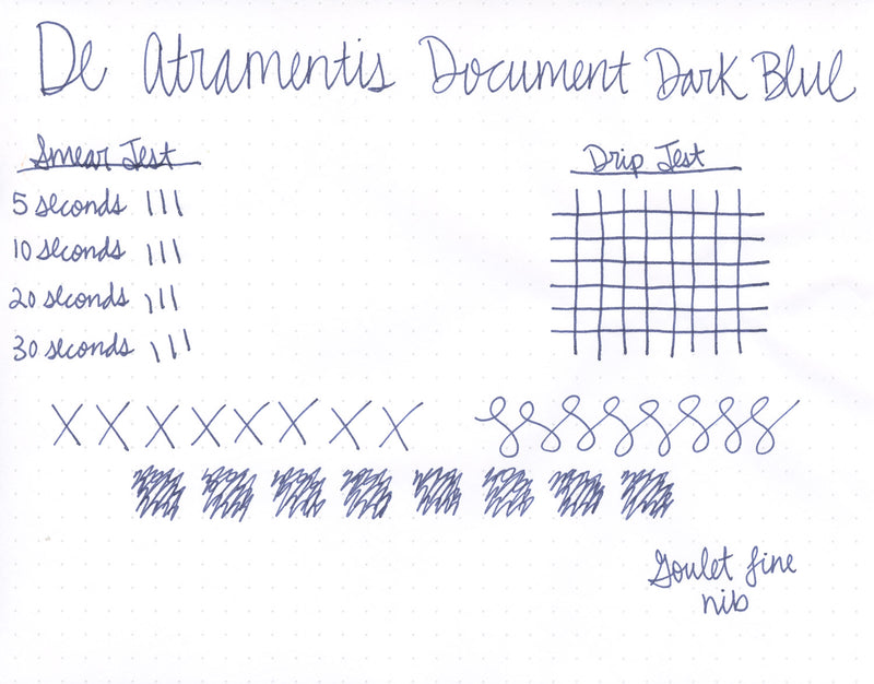 De Atramentis Document Ink Dark Blue - 45ml Bottled Ink