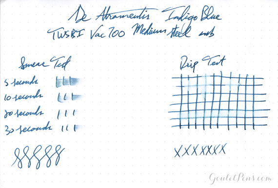 De Atramentis Indigo Blue - Ink Sample