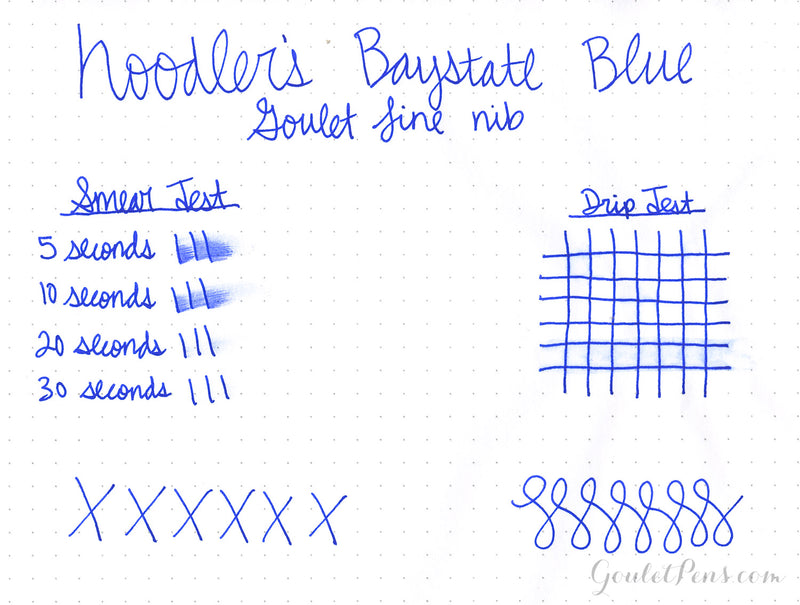 Noodler's Baystate Blue - Ink Sample