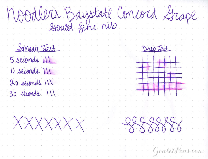 Noodler's Baystate Concord Grape - Ink Sample - The Goulet Pen Company