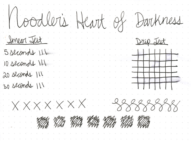 Noodler's Heart of Darkness - Ink Sample