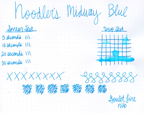 Noodler's Midway Blue fountain pen ink