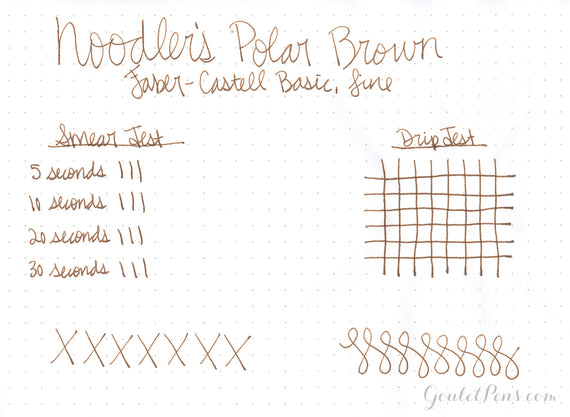 Noodler's Polar Brown fountain pen ink