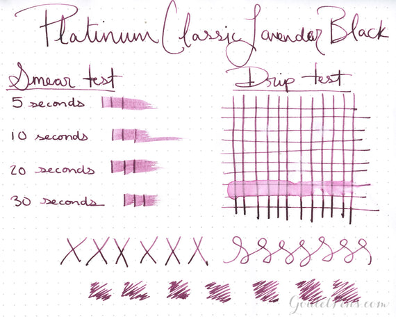 Platinum Classic Lavender Black fountain pen ink