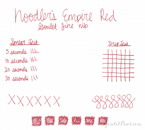 Noodler's Empire Red fountain pen ink