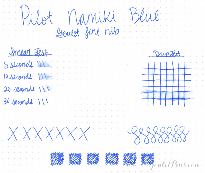 Pilot Namiki Blue - Ink Sample