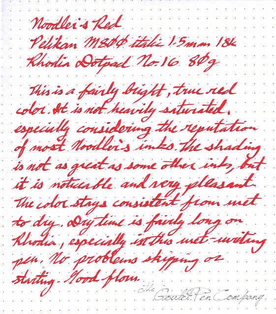 Noodler's Red - Ink Sample